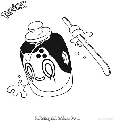 Free printable Poltchageist Artisan Form2 Coloring Page - Free Printable Pokemon Coloring Sheets coloring page